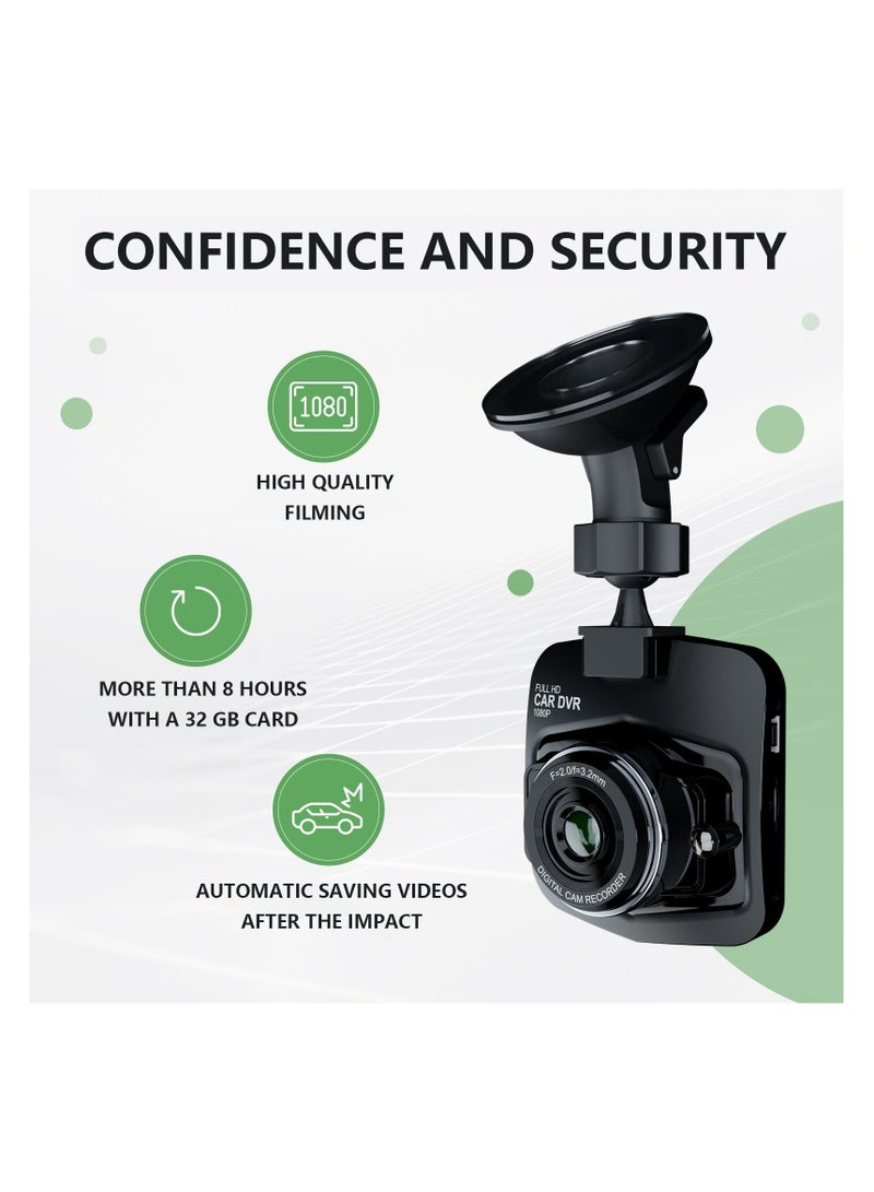 Compact suction cup for car driving recorder with infrared light 1920x1080 full HD / with rear camera function and sensor - Image 4