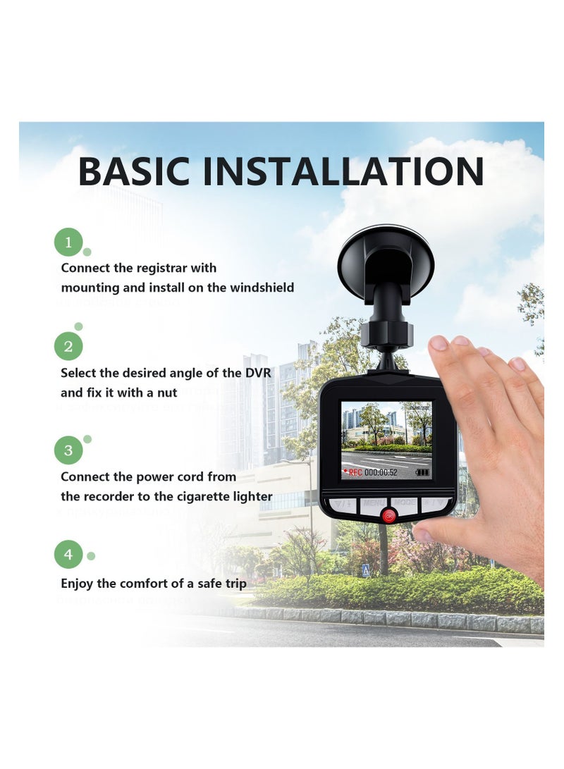 Compact suction cup for car driving recorder with infrared light 1920x1080 full HD / with rear camera function and sensor - Image 3