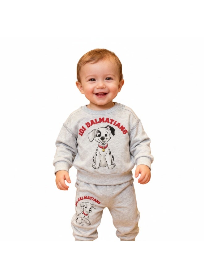Disney 101 Dalmatians Baby 2-Piece Set (Sweatshirt & Jogger Pants) Grey - Image 1