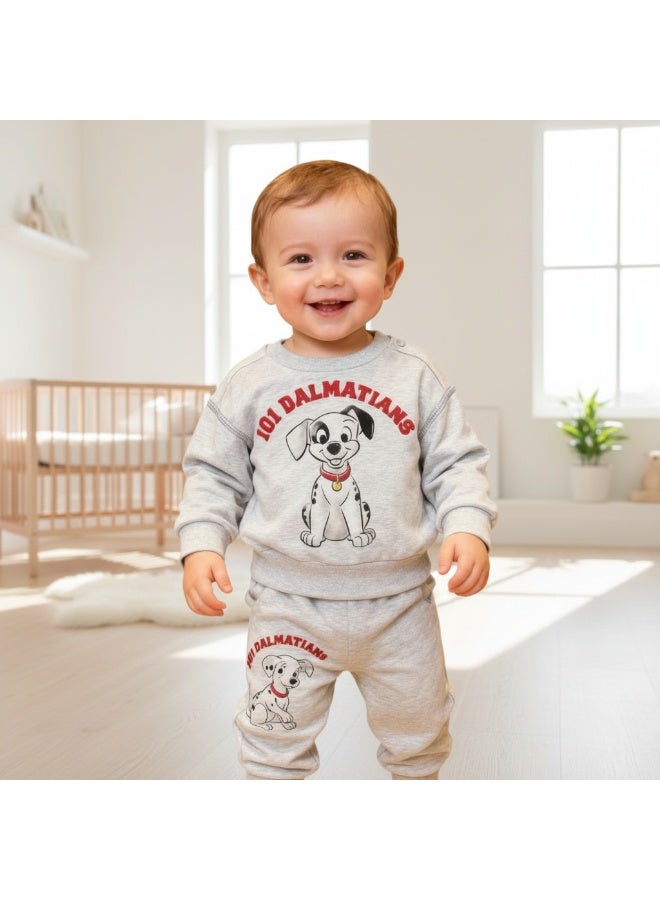 Disney 101 Dalmatians Baby 2-Piece Set (Sweatshirt & Jogger Pants) Grey - Image 4