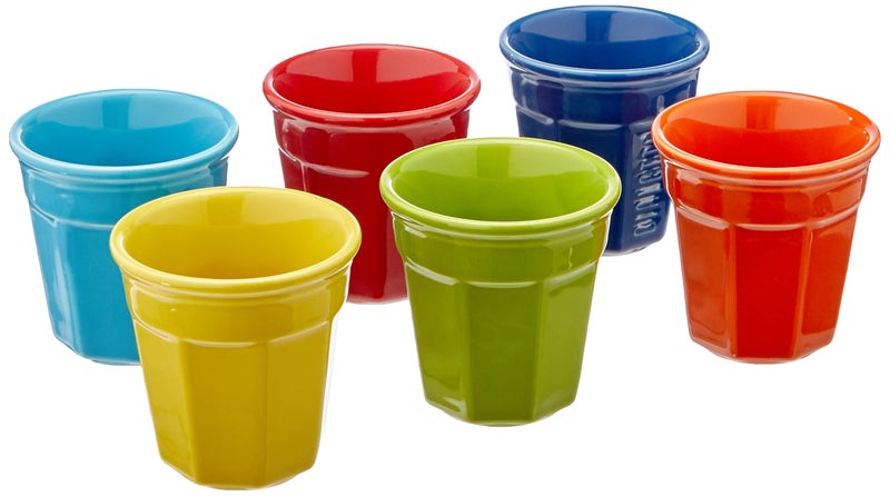 BIALeTTI Bialetti Ceramic Espresso Cup Set  Multi Coloured 6pk 