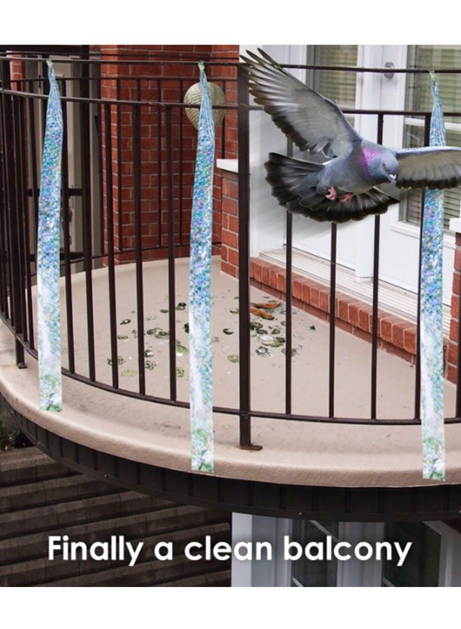 إيهوم شريط لاصق لتخويف الطيور - شريط لاصق عاكس 4.8 سم*110م شريط عاكس من شريط قوس قزح لمنع الطيور من ضرب النوافذ - Image 2