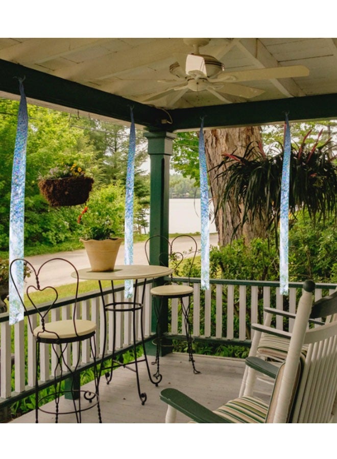 إيهوم شريط لاصق لتخويف الطيور - شريط لاصق عاكس 4.8 سم*110م شريط عاكس من شريط قوس قزح لمنع الطيور من ضرب النوافذ - Image 4