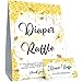 ALodr Bee Baby Shower Games Diaper Raffle Tickets for Baby Shower Diaper Raffle Sign Baby Showers Decorations Party Favors for Baby Showers Game Cards 1 Sign 50 Cards Per Pack - Image 3