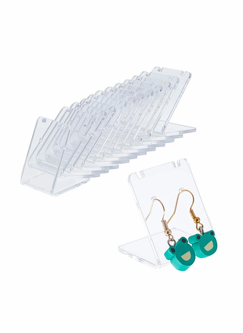 SYOSI 24 Packs 48 Holes Earring Holder L-Shape Jewelry Organizer Displays Marketing Acrylic Ear Stud Necklace Stand Holders for Necklace Jewelry Dangling  - Image 1