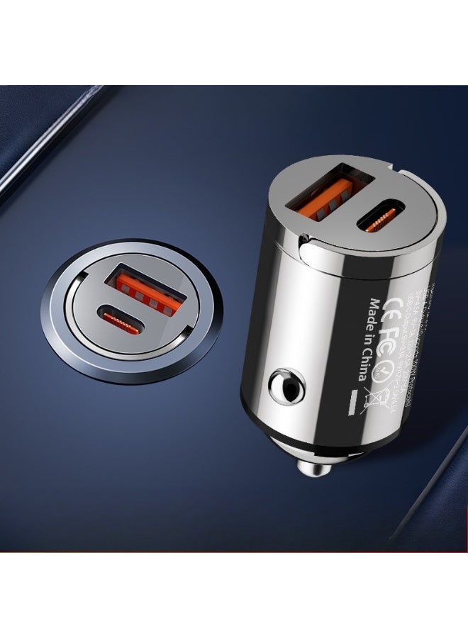 FDTY شاحن سيارة USB C/A ثنائي المنافذ 100 وات PD30W+QC100W للشحن السريع، محول ولاعة السجائر لأجهزة iPhone 17/16/15/14/13 و Samsung S25/S24/S23 و Google Android و iPad و MacBook - Image 1