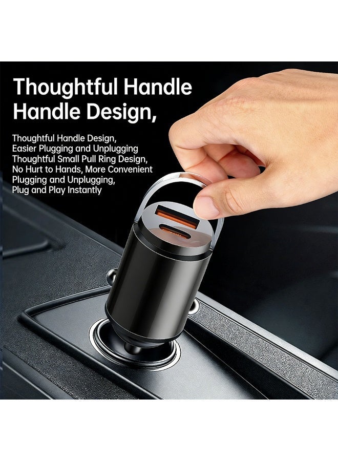FDTY شاحن سيارة USB C/A ثنائي المنافذ 100 وات PD30W+QC100W للشحن السريع، محول ولاعة السجائر لأجهزة iPhone 17/16/15/14/13 و Samsung S25/S24/S23 و Google Android و iPad و MacBook - Image 3