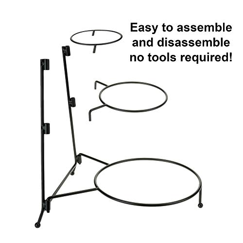 Roe & Moe 3 Tier Serving Stand Ceramic Bowl Set with Metal Rack, Tiered Bowls for Parties Candy Appetizer Dessert Fruit Cake Veggies Chips & Dip - Image 3
