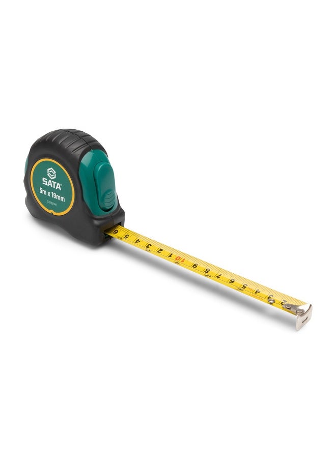 Sata Measuring Tape 3m/10ft x 16mm Rubber Grip Measure Metric Tap/SAE Scale -GL91333ME  - Image 1
