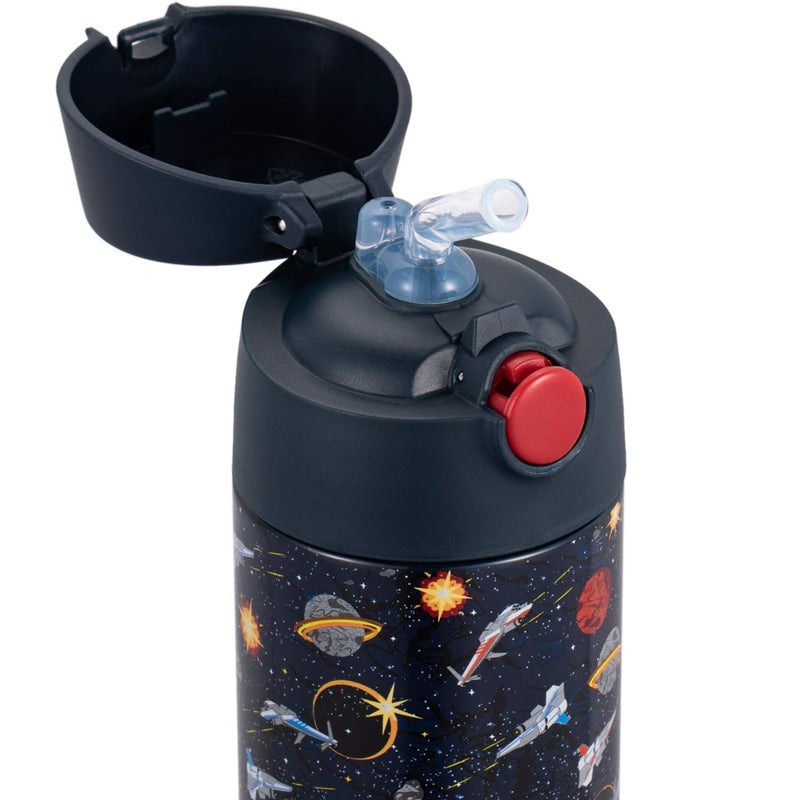 Snug Insulated Kids Water Bottle with Straw & Spout â€“ Double-Wall Stainless Steel, Leakproof, Easy-Flip Lid â€“ For School, Travel, Toddlers & Big Kids - Space Wars, 17oz - Image 3