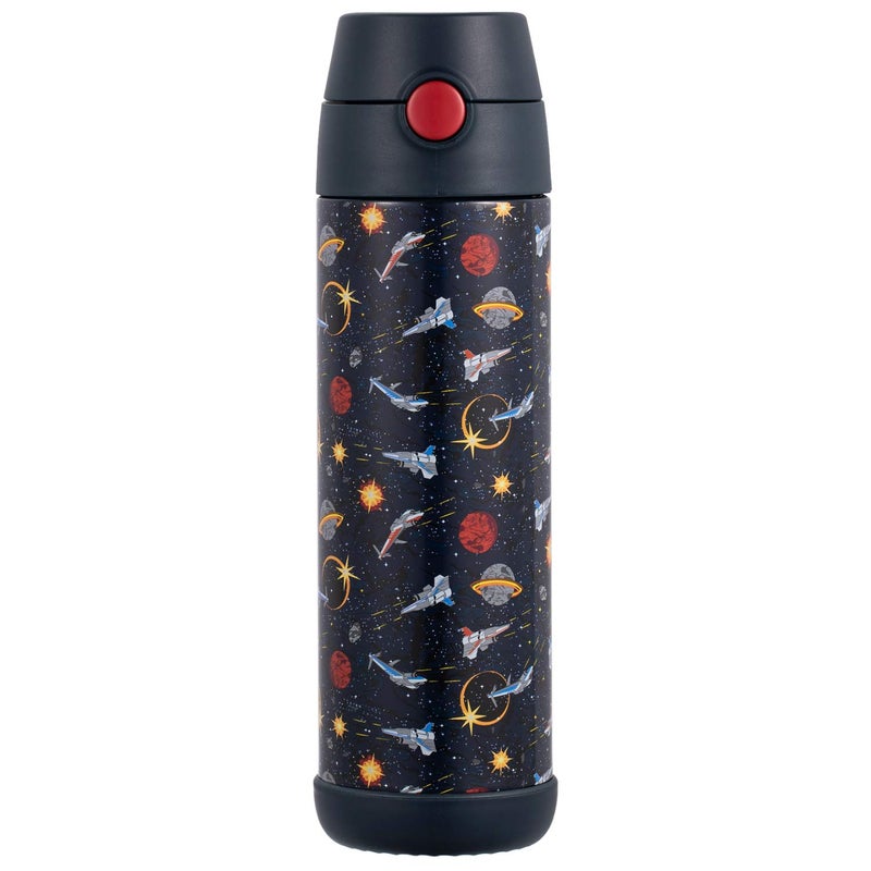 Snug Insulated Kids Water Bottle with Straw & Spout â€“ Double-Wall Stainless Steel, Leakproof, Easy-Flip Lid â€“ For School, Travel, Toddlers & Big Kids - Space Wars, 17oz - Image 2