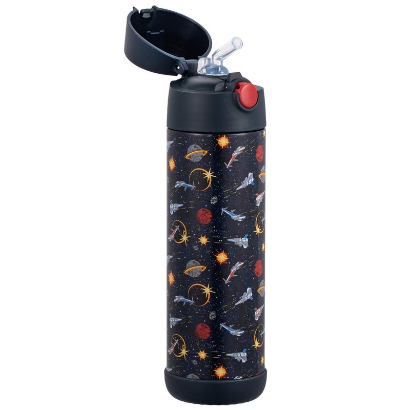Snug Insulated Kids Water Bottle with Straw & Spout â€“ Double-Wall Stainless Steel, Leakproof, Easy-Flip Lid â€“ For School, Travel, Toddlers & Big Kids - Space Wars, 17oz - Image 4