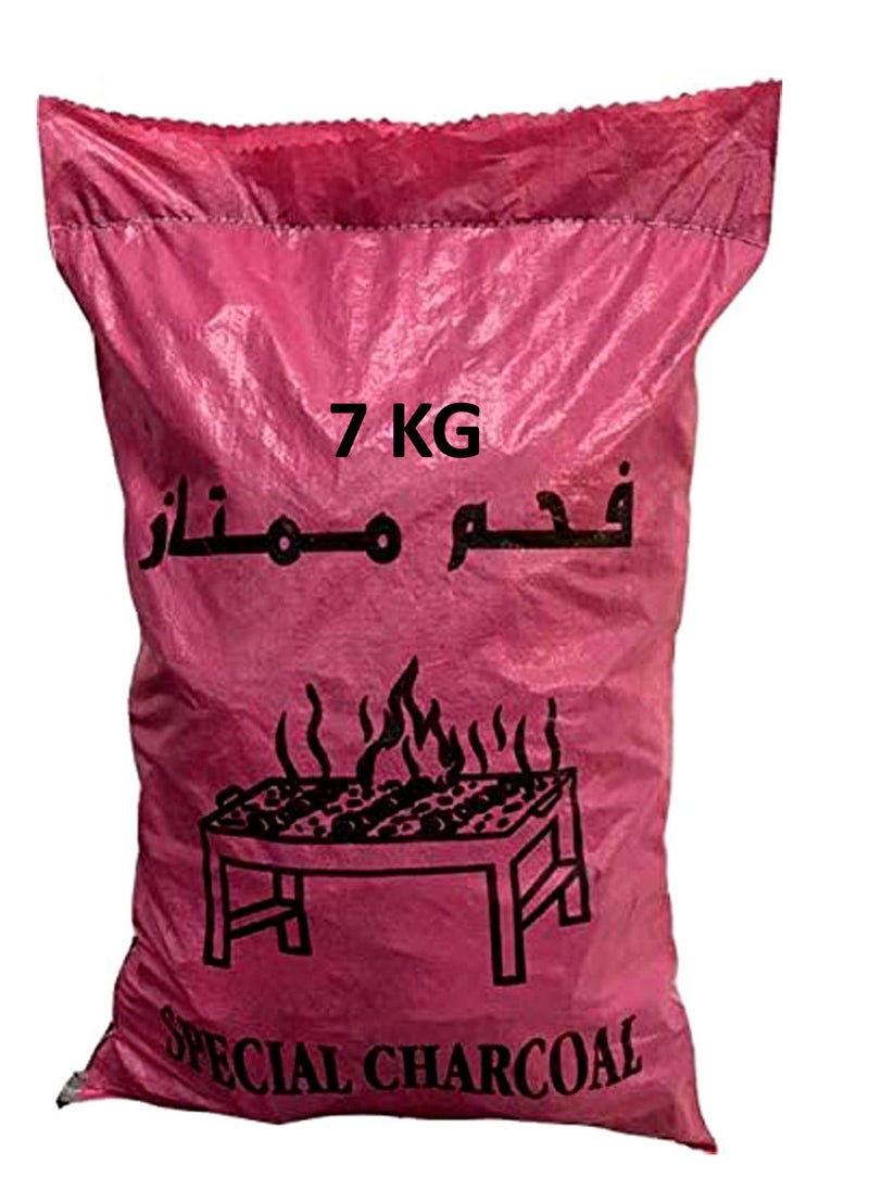ALSAQER 7 KG-Hardwood Charcoal/Special Charcoal/BBQ Natural Wooden Charcoal  - Image 1