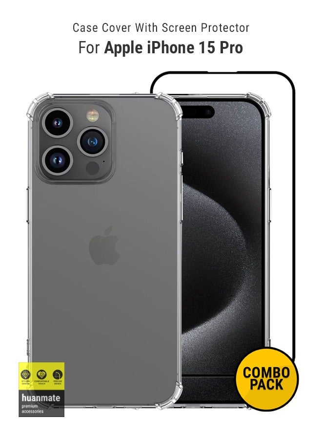 هوان ميت Huanmate iPhone 15 Pro Case Screen Protector