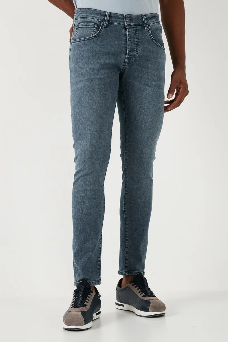 بوراتي Stretch Cotton Slim Fit Normal Waist Skinny Leg Jeans Men's Jeans 1120S02NAPOLI