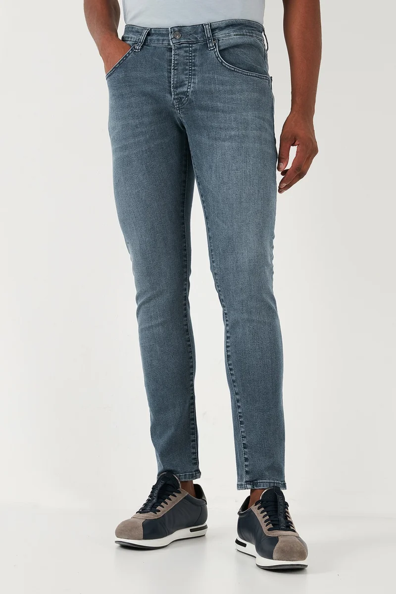 بوراتي Stretch Cotton Slim Fit Normal Waist Skinny Leg Jeans Men's Jeans 1120S02NAPOLI