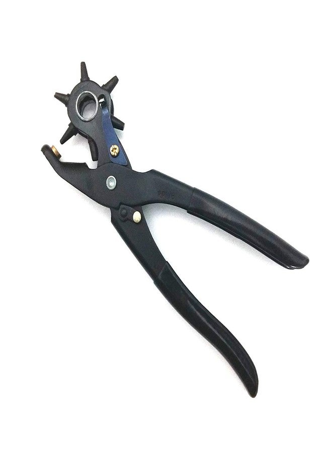ZIGLY Strong Steel Handle Revolving Leather Punch Plier with Plastic Cover, Multicolour - Image 1