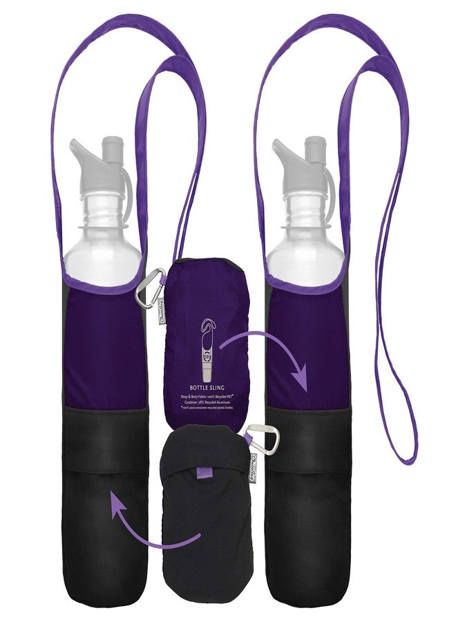 ChicoBag rePETe Water Bottle Sling w/Strap, Carabiner Clip, Built-In Pouch, & Convenient Pockets | Eco-Conscious | Perfect for Walks, Hikes, Outdoor Festivals | Amethyst (Pack of 2) - Image 1