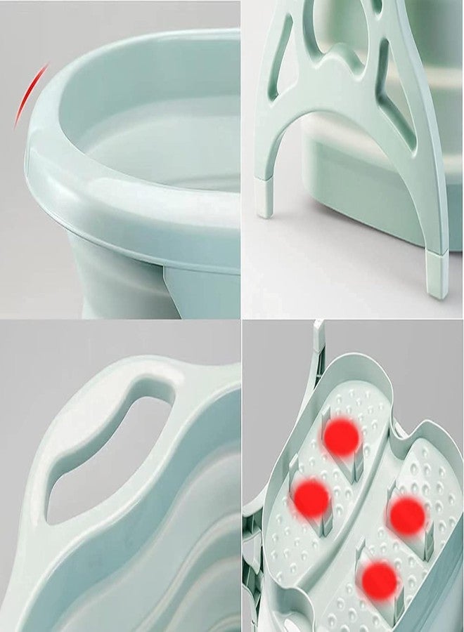 Drumstone (𝟏𝟓 𝗬𝗲𝗮𝗿𝘀 𝐖𝐚𝐫𝐫𝐚𝐧𝐭𝐲) Large Foot Soaking Tub with Massaging Rollers Portable, Foldable Foot Bath for At-Home Spa Pedicure - Plastic & Rubber Foot Soak Tub for Callus Removal - Image 5