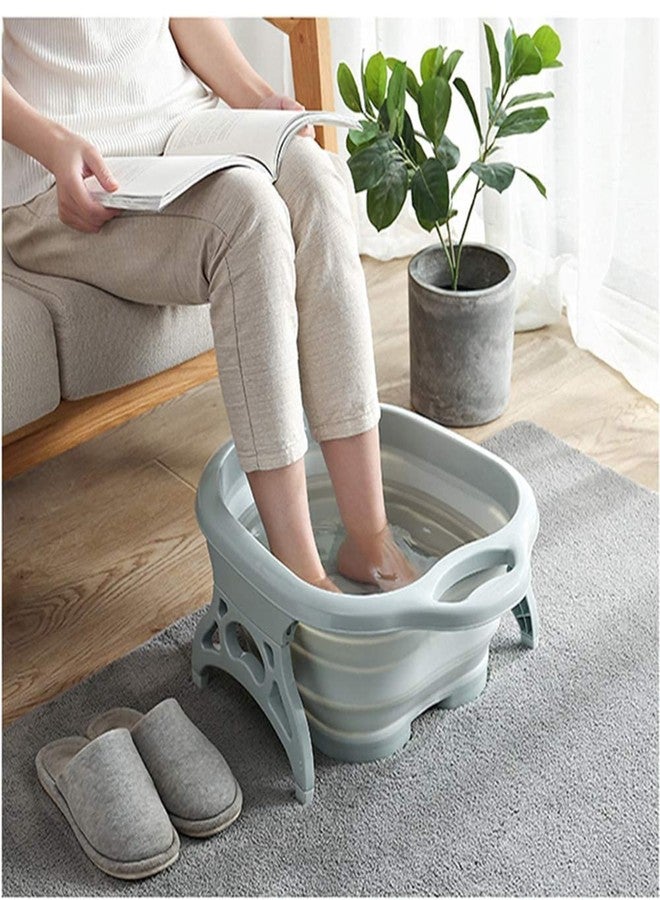 Drumstone (𝟏𝟓 𝗬𝗲𝗮𝗿𝘀 𝐖𝐚𝐫𝐫𝐚𝐧𝐭𝐲) Large Foot Soaking Tub with Massaging Rollers Portable, Foldable Foot Bath for At-Home Spa Pedicure - Plastic & Rubber Foot Soak Tub for Callus Removal - Image 3