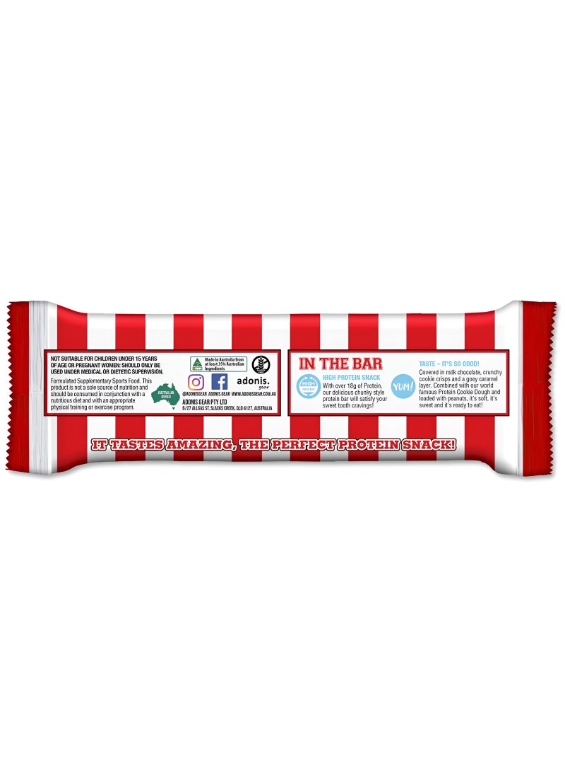 Adonis Cookie Dough Salted Caramel Peanut Protein Bar 55g (18g Protein) - Image 2