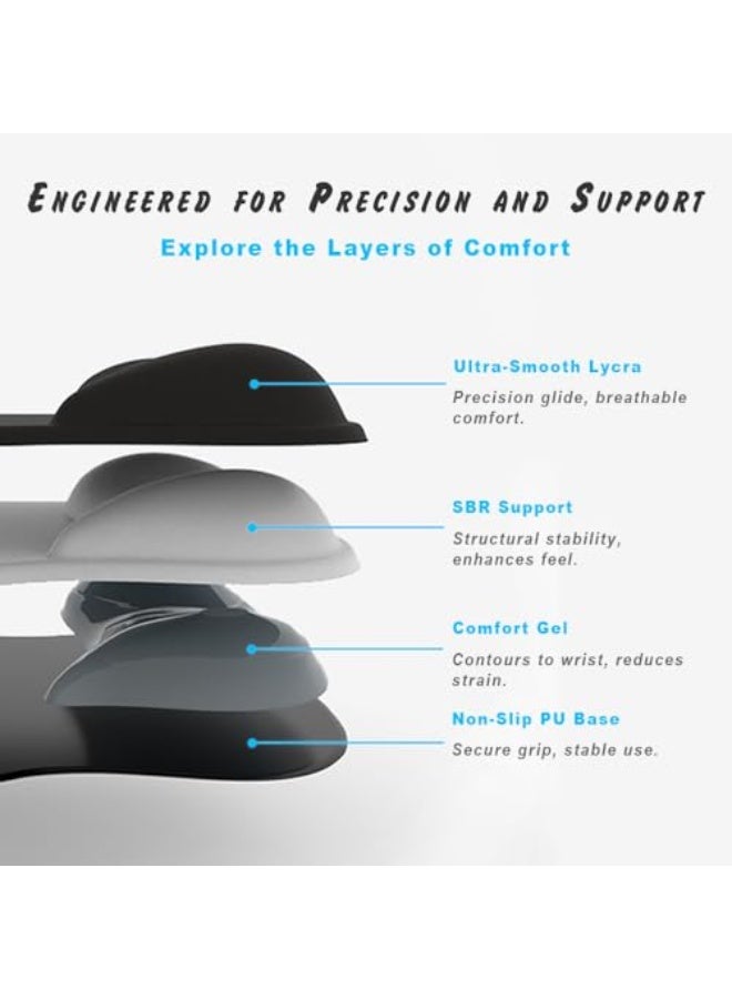 ErgoComfort Gel Wrist Rest Mouse Pad-Ergonomic Office Mousepad with Wrist Support-Non-Slip, Design Desk Accessories Mat for Home&Game Decor (02Pink Serenity) - Image 4