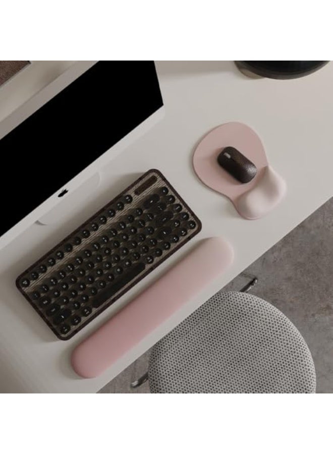 ErgoComfort Gel Wrist Rest Mouse Pad-Ergonomic Office Mousepad with Wrist Support-Non-Slip, Design Desk Accessories Mat for Home&Game Decor (02Pink Serenity) - Image 2