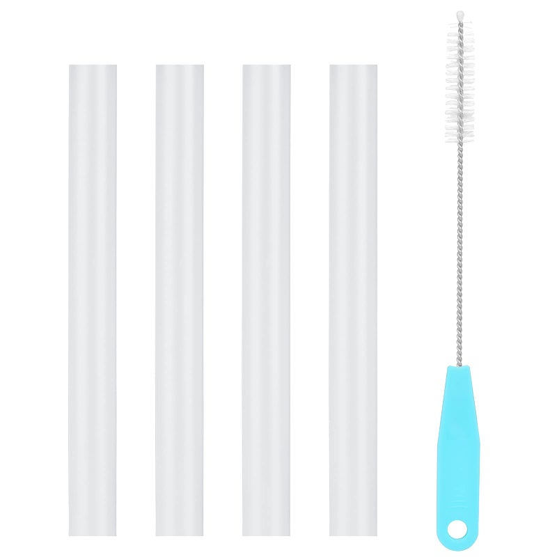 CampTek Straws Replacement for CamelBak eddy+14 oz Kids Water Bottle,CamelBak Eddy+ Straw Replacements,Accessories Set Include 4 BPA-FREE Straws and 1 Straw Cleaning Brush(14OZ) - Image 1