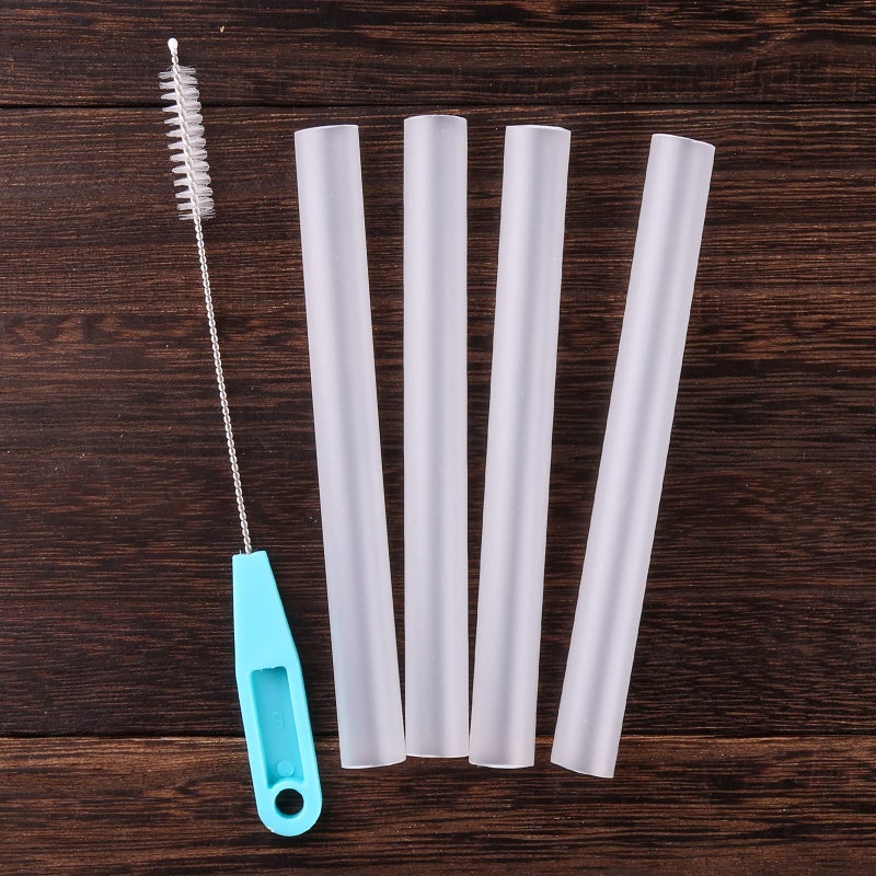 CampTek Straws Replacement for CamelBak eddy+14 oz Kids Water Bottle,CamelBak Eddy+ Straw Replacements,Accessories Set Include 4 BPA-FREE Straws and 1 Straw Cleaning Brush(14OZ) - Image 3
