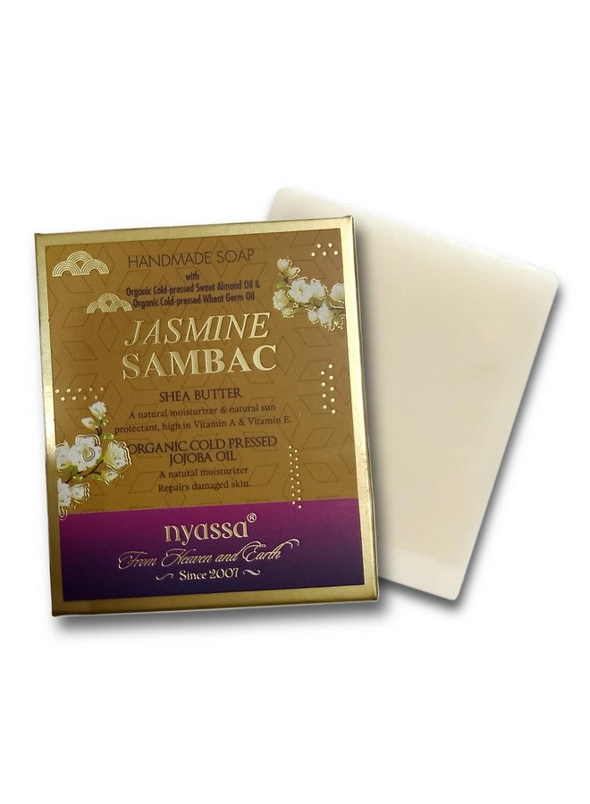 Nyassa Jasmine Sambac Handmade Natural Bathing Soap with Shea Butter & Organic Cold Pressed Jojoba Oil 150gm - Image 2