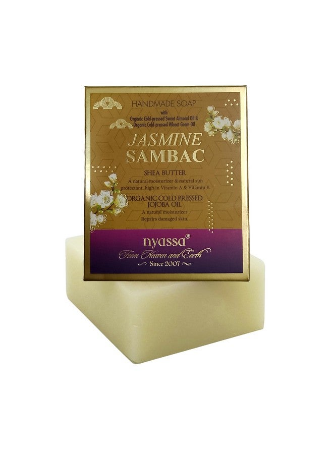 Nyassa Jasmine Sambac Handmade Natural Bathing Soap with Shea Butter & Organic Cold Pressed Jojoba Oil 150gm - Image 1