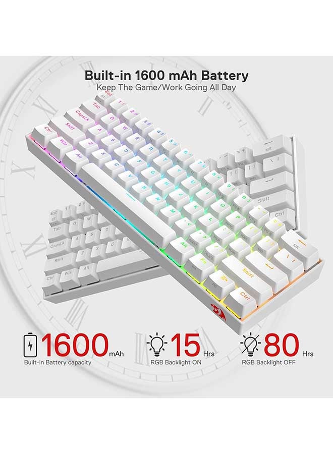 ريدراجون لوحة مفاتيح ألعاب ميكانيكية سلكية/بلوتوث K530 Draconic بنسبة 60% RGB - مفاتيح بنية اللون بلوتوث 5.0-3 جهاز قابل للتبديل - كابل من النوع C - الكمبيوتر الشخصي/الكمبيوتر المحمول/الهاتف المحمول - Image 4