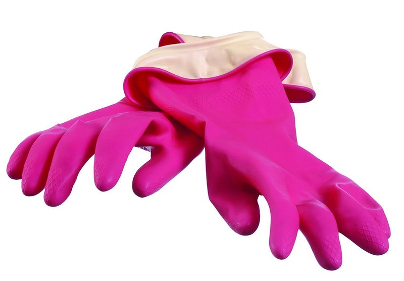 Casabella Premium Waterblock Reusable Household Cleaning Gloves, Medium - Image 1