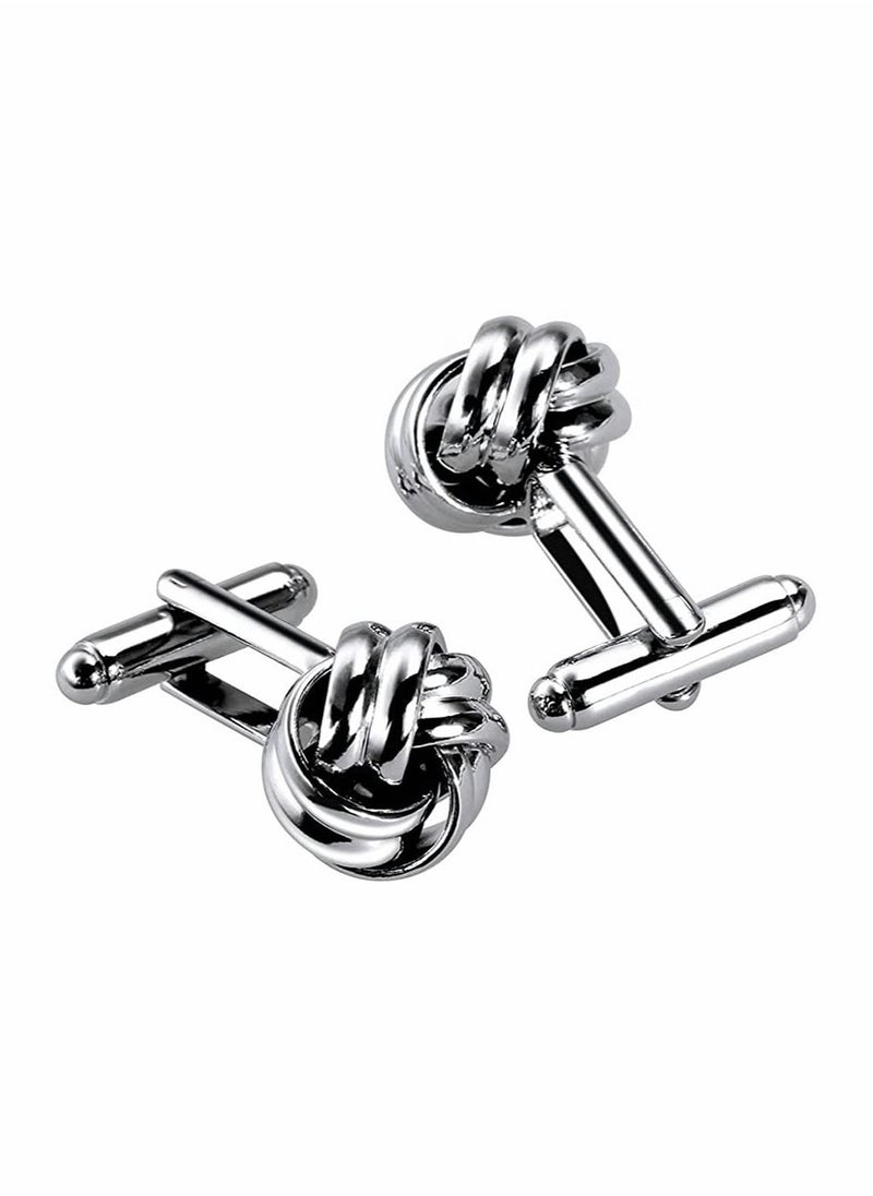 SYOSI - 5 Pairs Men's Cufflinks, Cuff Links for Men, Stainless Steel Classic Tone Cufflinks, Black Striped Cuff Links, Shirt Suit Cufflinks - Image 1