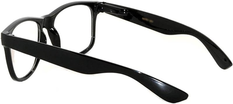 OWL Classic Vintage Sunglasses 80s Style with Clear Lens, Smoke Lens Nerdy Colorful Frames - Image 2