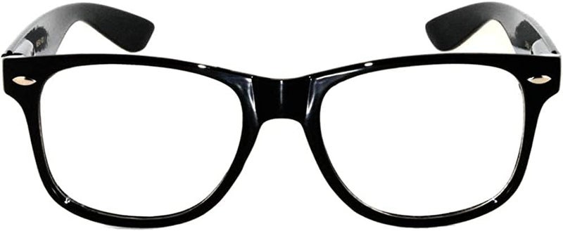 OWL Classic Vintage Sunglasses 80s Style with Clear Lens, Smoke Lens Nerdy Colorful Frames - Image 3