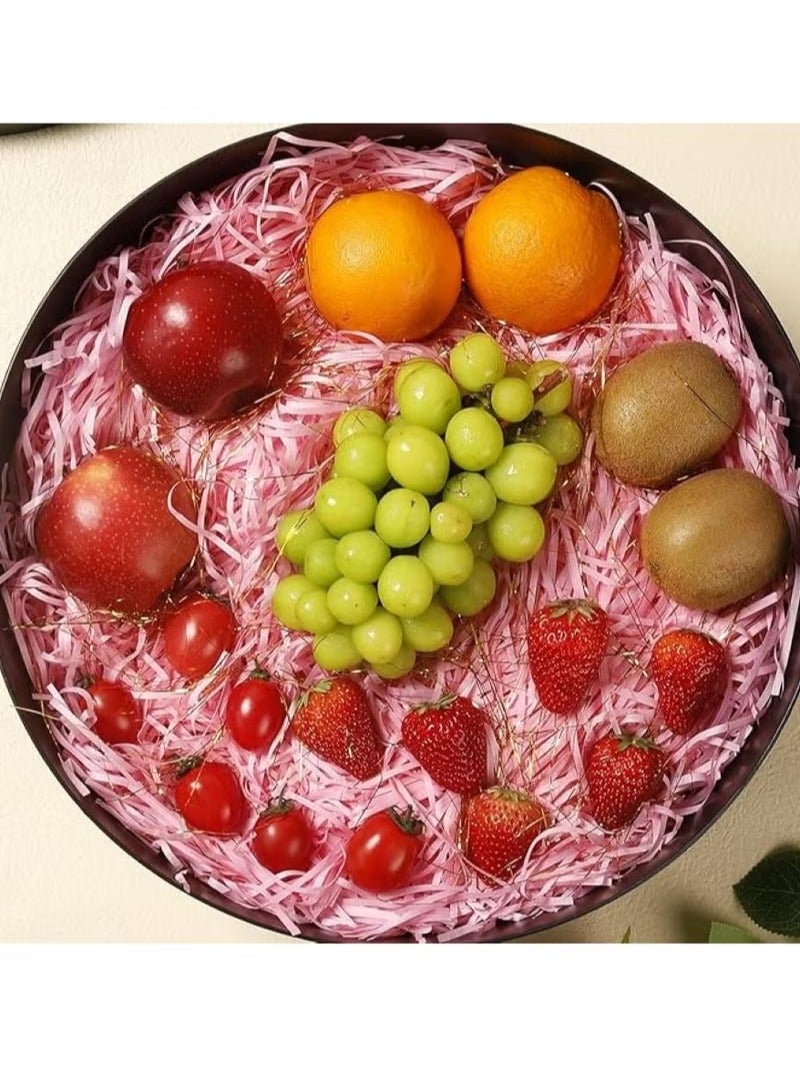 ح واحة حشوة رافيا ١٠٠ غرام، مزيج من ورق المناديل الوردي، مادة حشو للعبوة، صندوق هدايا، سلة هدايا - Image 3