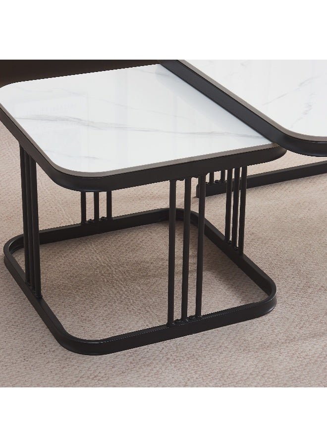 Home Box Sintered Stone Square Coffee Table Set for Living Room - Image 3