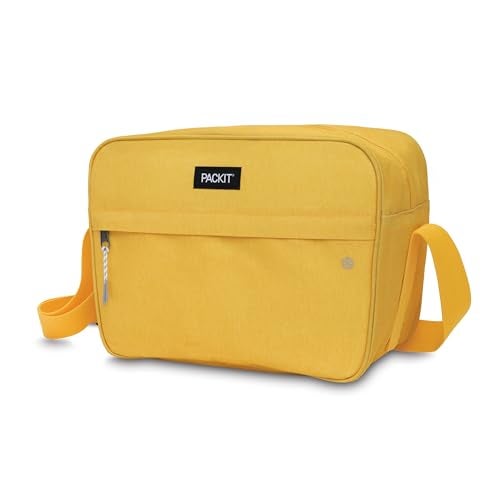 PackIt Freezable Zuma 15Can Cooler Lemonade Built with EcoFreeze Technology Collapsible Reusable Zip Closure with Adjustable Shoulder Strap and Front Zip Pocket Fits 15 12 oz Cans - Image 3