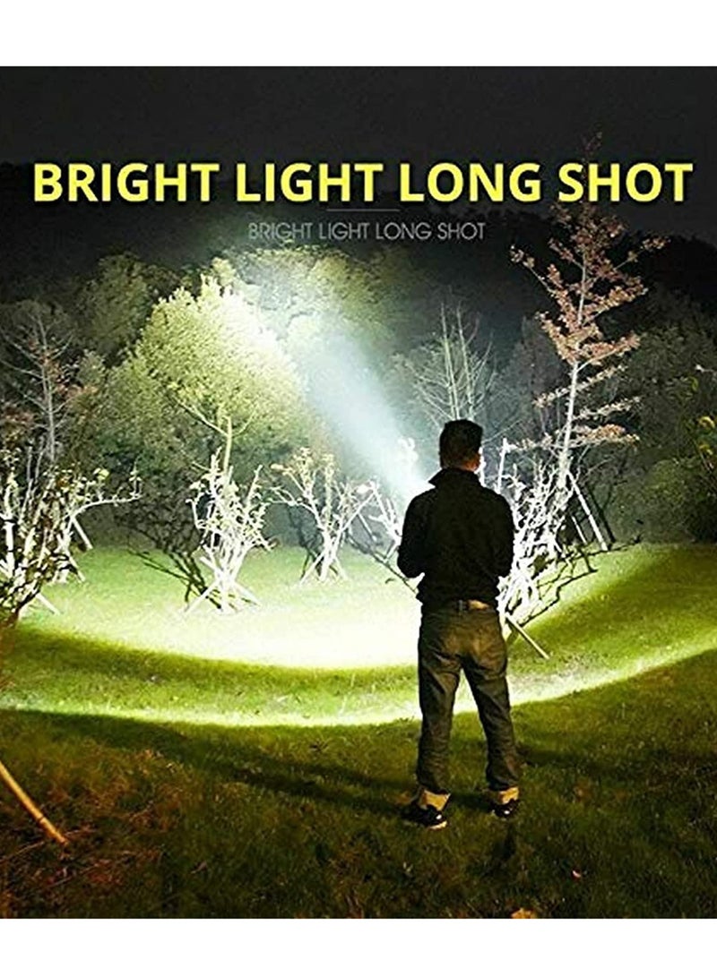 من 30000 إلى 100000 لومن قابلة لإعادة الشحن، مصباح يدوي تكتيكي LED قابل للشحن، مصباح يدوي محمول باليد فائق السطوع بثلاثة أوضاع، مصباح يدوي USB 50W XLM P70 LED الأكثر سطوعًا - Image 2