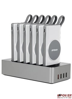 KPOWER 6in1 Station Power Terminal With 10000mAh Power QC Wireless Power Banks/ Rapid Re-Charging Station/Built-In Safeguards/ Charging Base Input  - Image 1