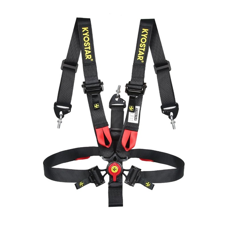 Wuidail 5 Point Racing Harness Seat Belt with 2 Inch Padding Heavy Duty Shoulder Seat Belt with Carbon Locks for Go Kart UTV ATV