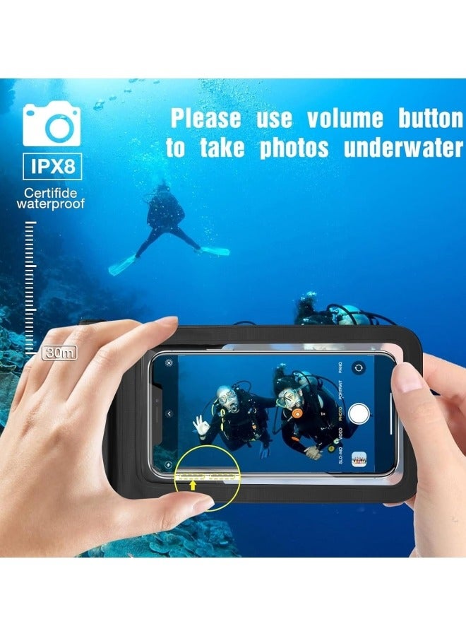 GGEROU Waterproof Phone Pouch Universal IPX8 Waterproof Phone Case with Detachable Lanyard Cellphone Dry Bag for Phone Up to 7.2" Underwater Screen Touchable Travel Beach Essentials,1 Pack - Image 5