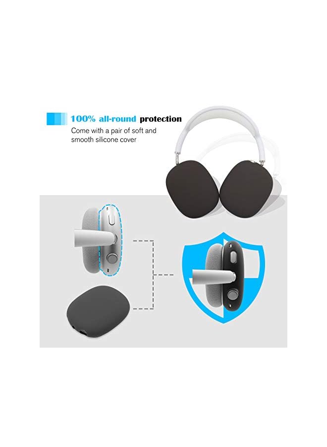 Procases Hard Case for New Earbuds Max, Travel Carrying Headphone Case with Silicone Earpad Cover & Mesh Pocket, Earbuds Max Protective Portable Storage Bag -Black - Image 5