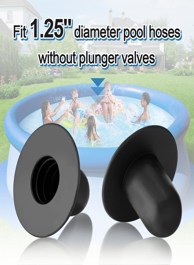 Bigmeta 2 Pcs Pool Pump Filter Hole Plugs for Above Ground Pool, Compatible with Intex Coleman Bestway Pools(Black) - Image 2