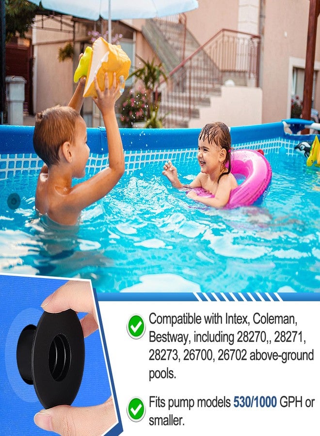 Bigmeta 2 Pcs Pool Pump Filter Hole Plugs for Above Ground Pool, Compatible with Intex Coleman Bestway Pools(Black) - Image 4