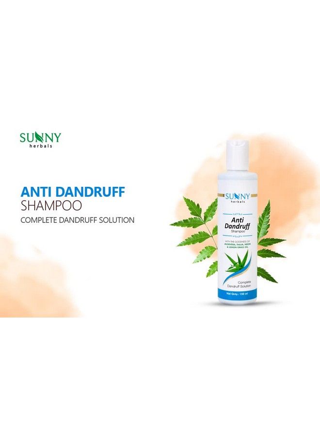Sunny Anti Dandruff Herbal Shampoo With Neem Lemongrass Oil & Thuja ; Fights Dandruff Hydrates Scalp & Strengthens Hair Roots ; Antibacterial & Antifungal Properties ; For Men And Women (150 Ml) - Image 5