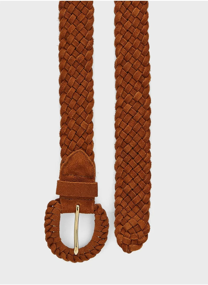 ONLY Hanna Braided Leather Jeans Belt