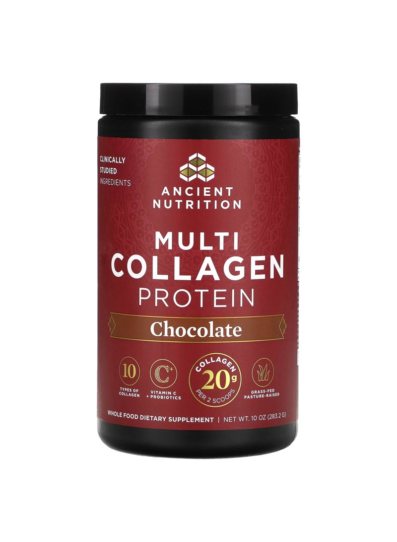 Ancient Nutrition Multi Collagen Protein, Chocolate, 10 oz (283.2 g)