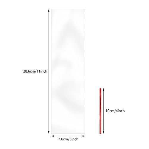 XLSFPY 100PCS Cellophane Bags 3x11 inches, Clear Treat Bags with 4’’ Twist Ties, Plastic Cello Bags - 1.4 mils Thick OPP Rice Crispy Bags for Gift Goodie Favor Candy Cake Pop Birthday Party Cookies (3’’ x 11’’) - Image 5